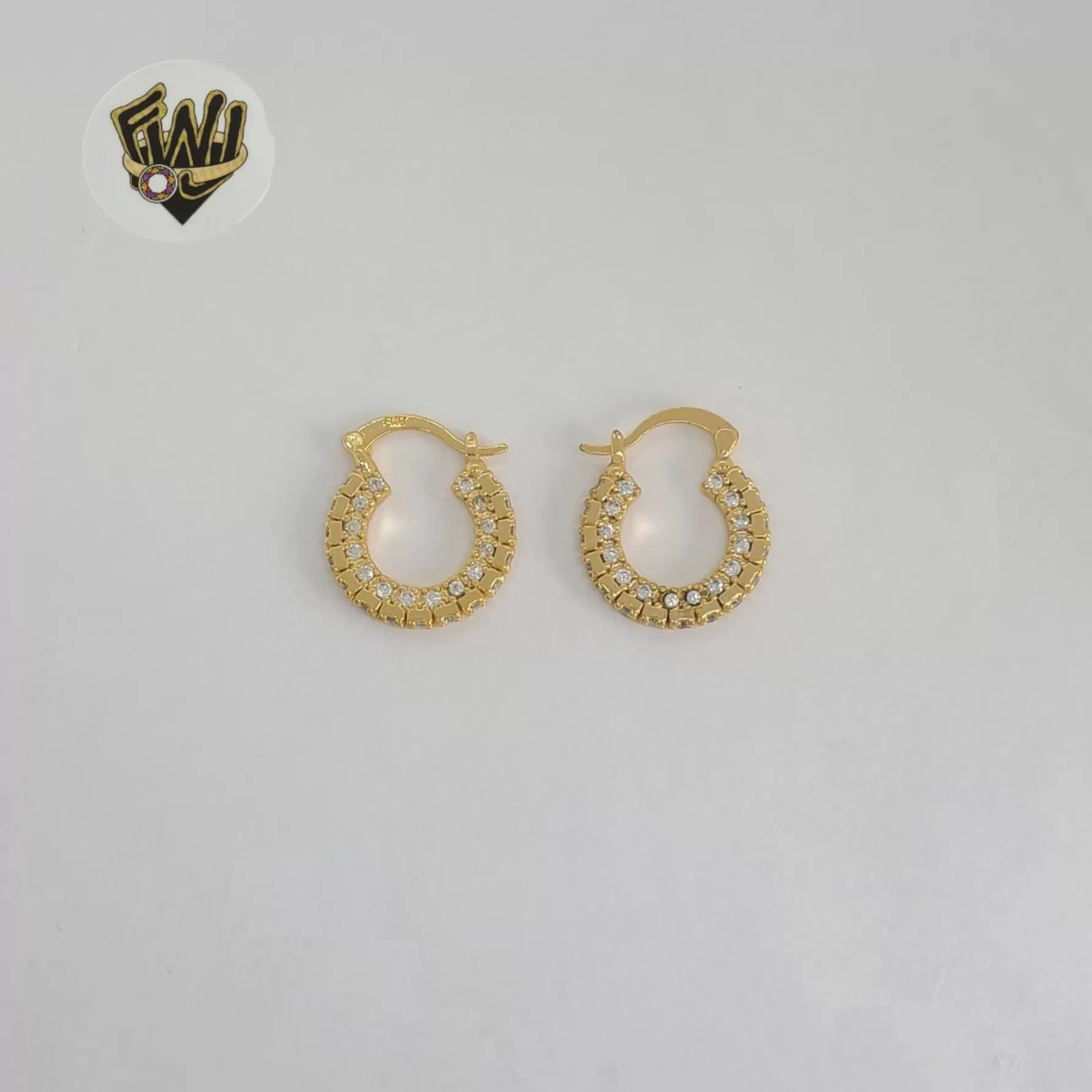 (1-2640-4) Gold Laminate - Zircon Flat Hoops - BGO