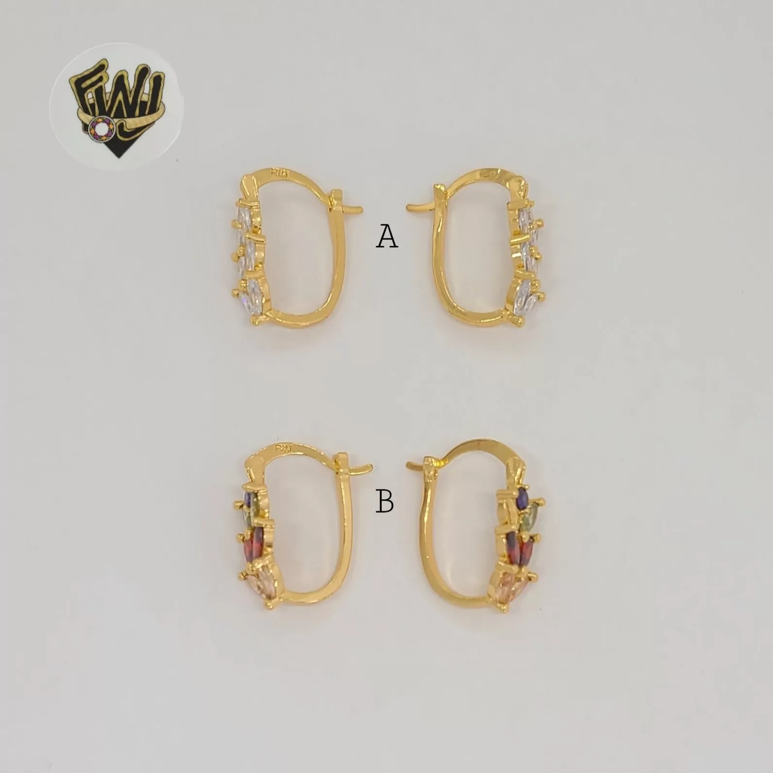 (1-2666-1) Gold Laminate - Zircon Hoops - BGO