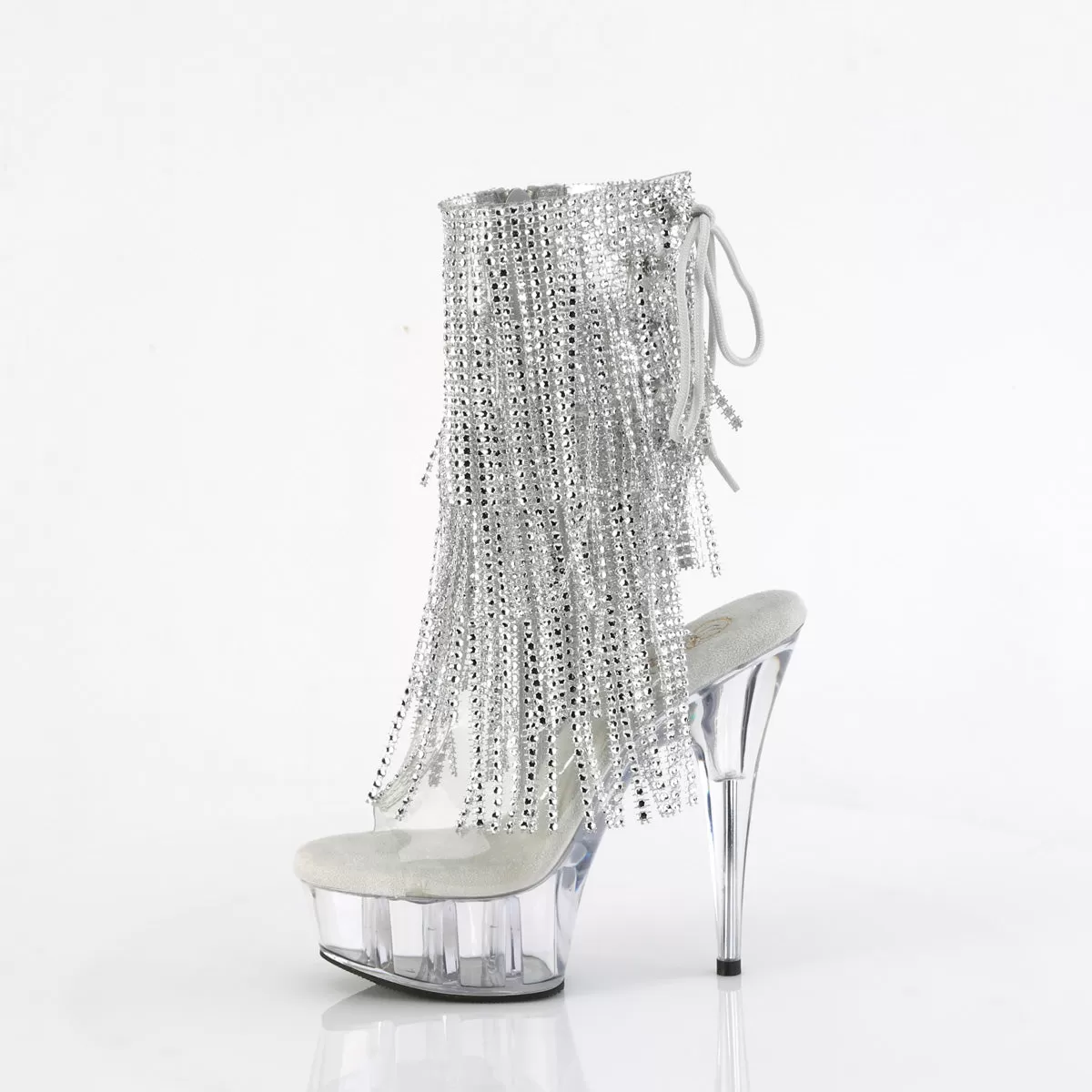 6 Inch Heel DELIGHT-1017RSF Clear Silver