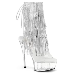 6 Inch Heel DELIGHT-1017RSF Clear Silver