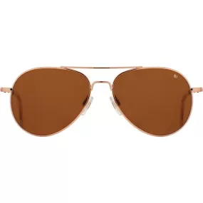 American Optical General Sunglasses | Rose Gold/Polarized Glass Brown