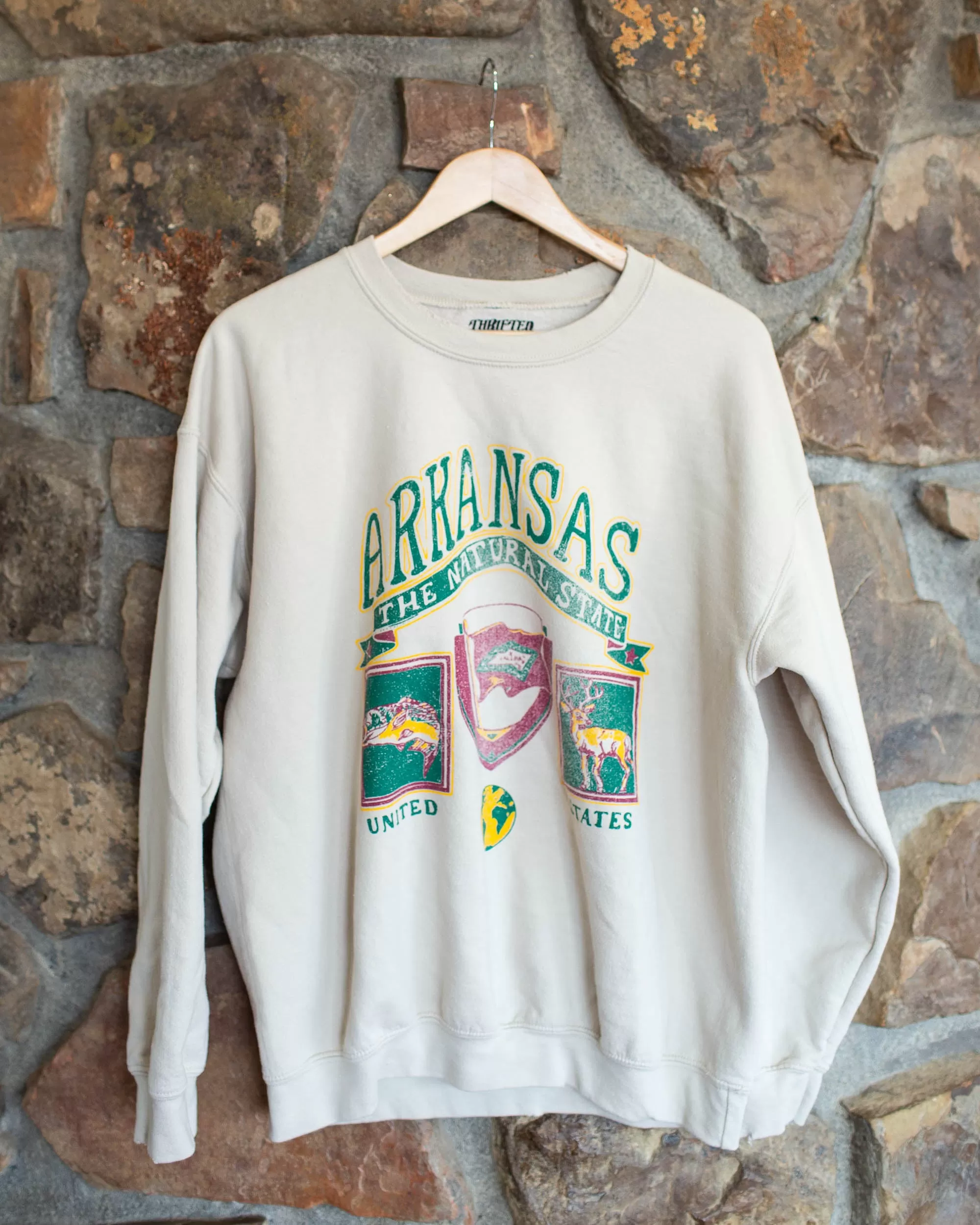 Arkansas Patch Sand Thrifted Sweatshirt