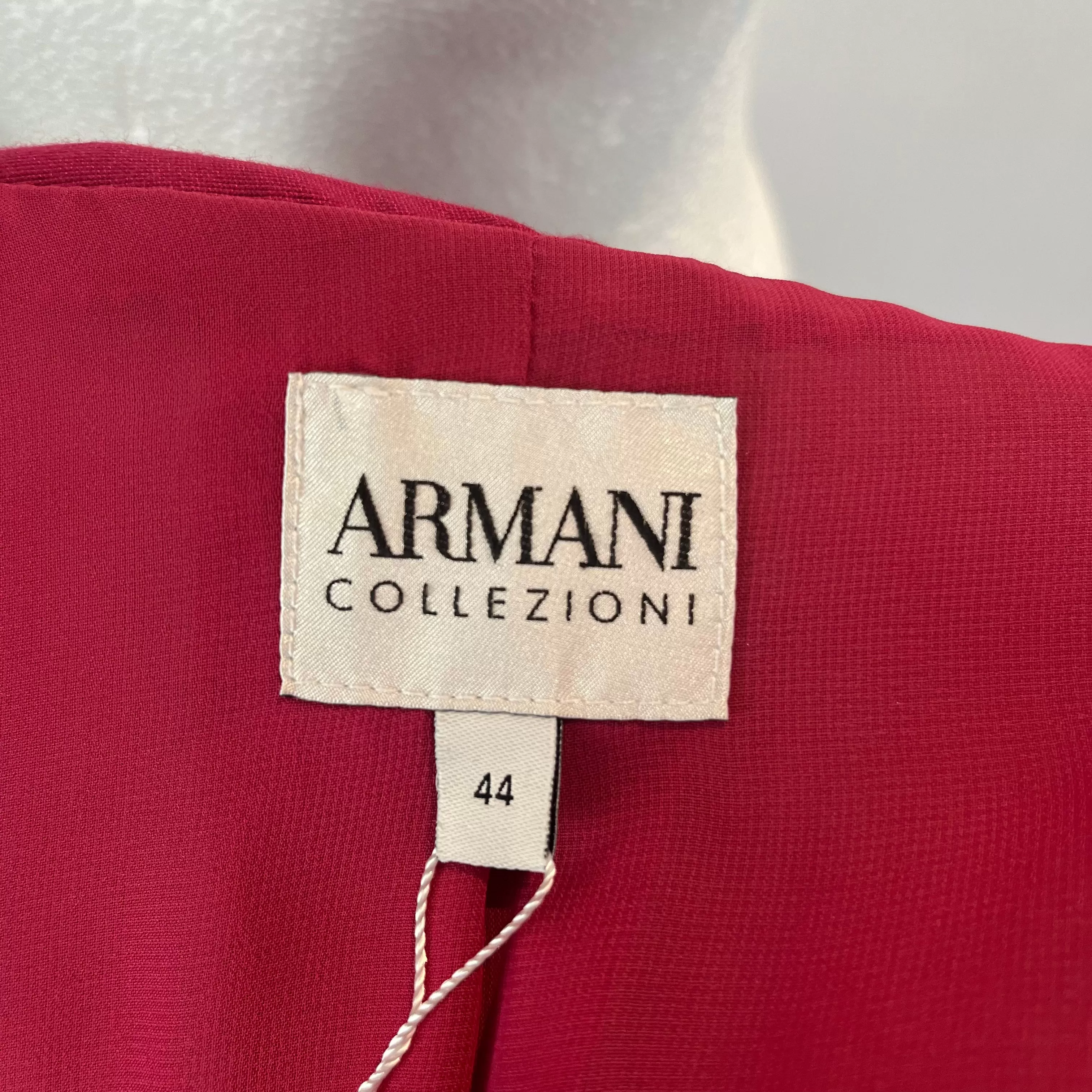 Armani Collezioni Fuchsia Textured Linen Mix Jacket M