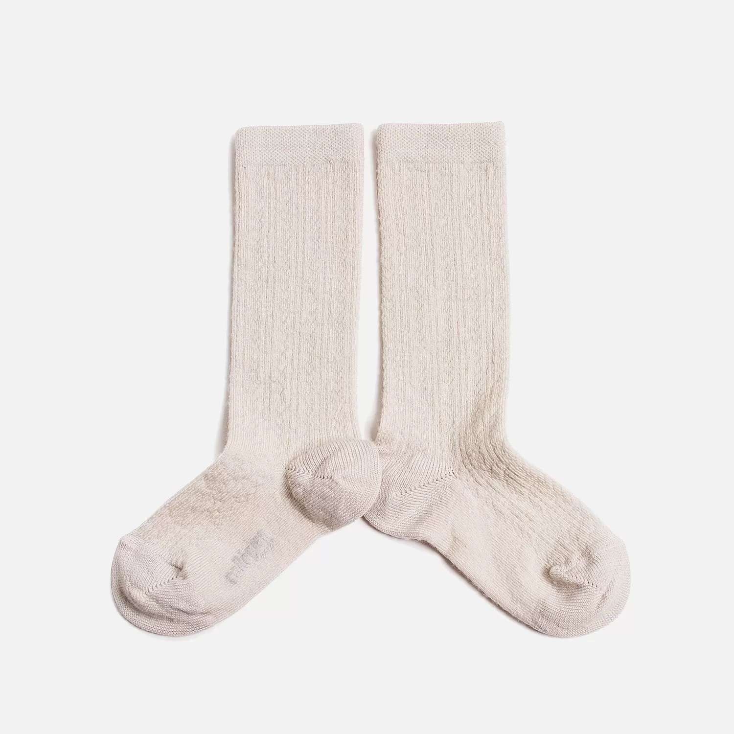 Babies & Kids Wool Pointelle Knee Socks - Cream