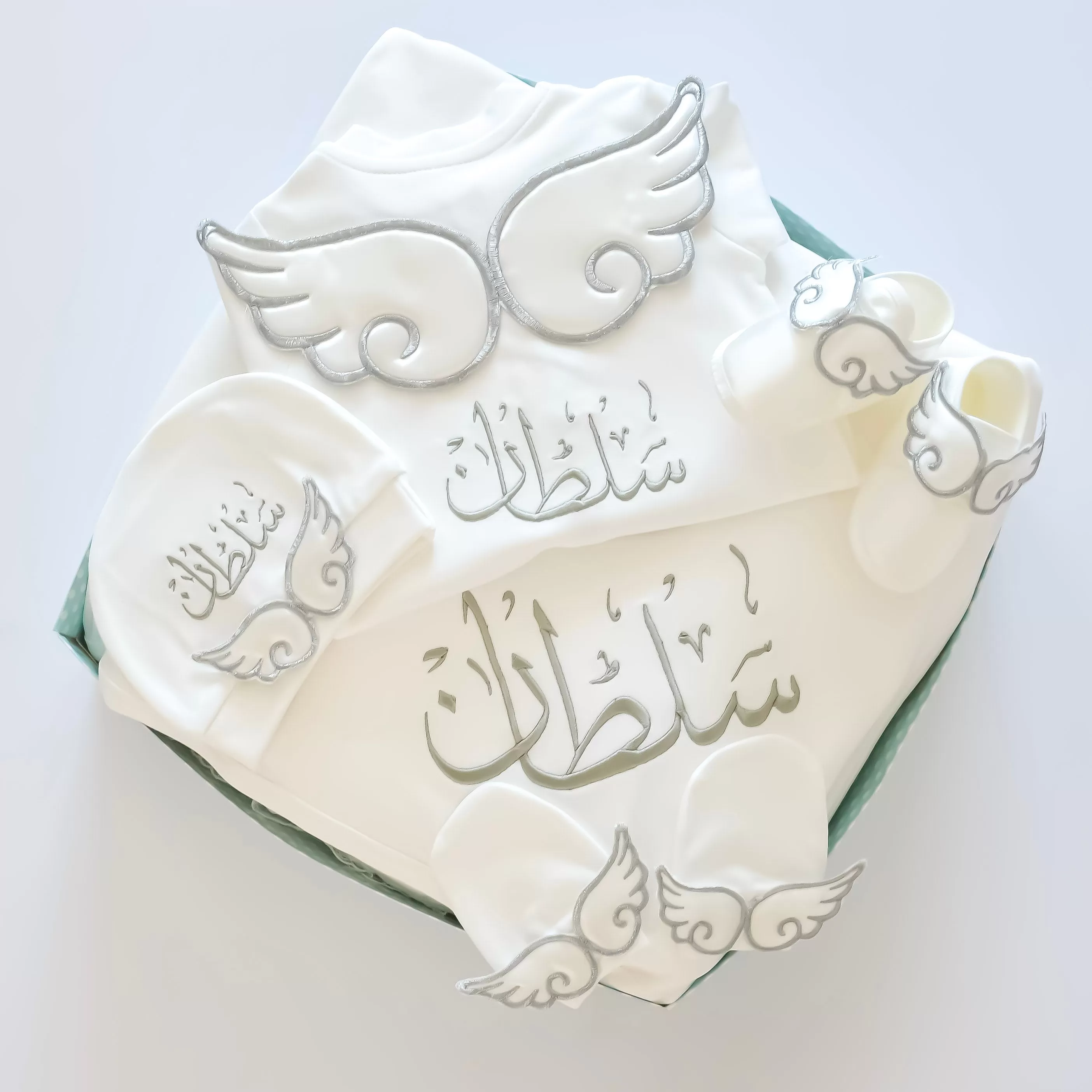 Baby Angel Embroidered Set