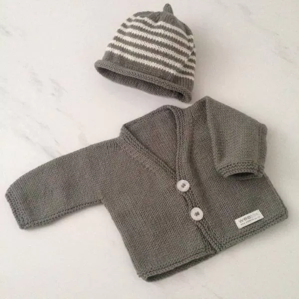 Baby Cardigan and Beanie Set