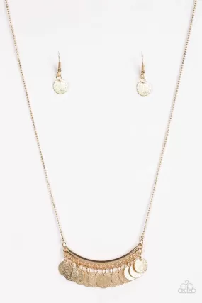 Bohemian Bombshell Gold Necklace - Paparazzi Accessories