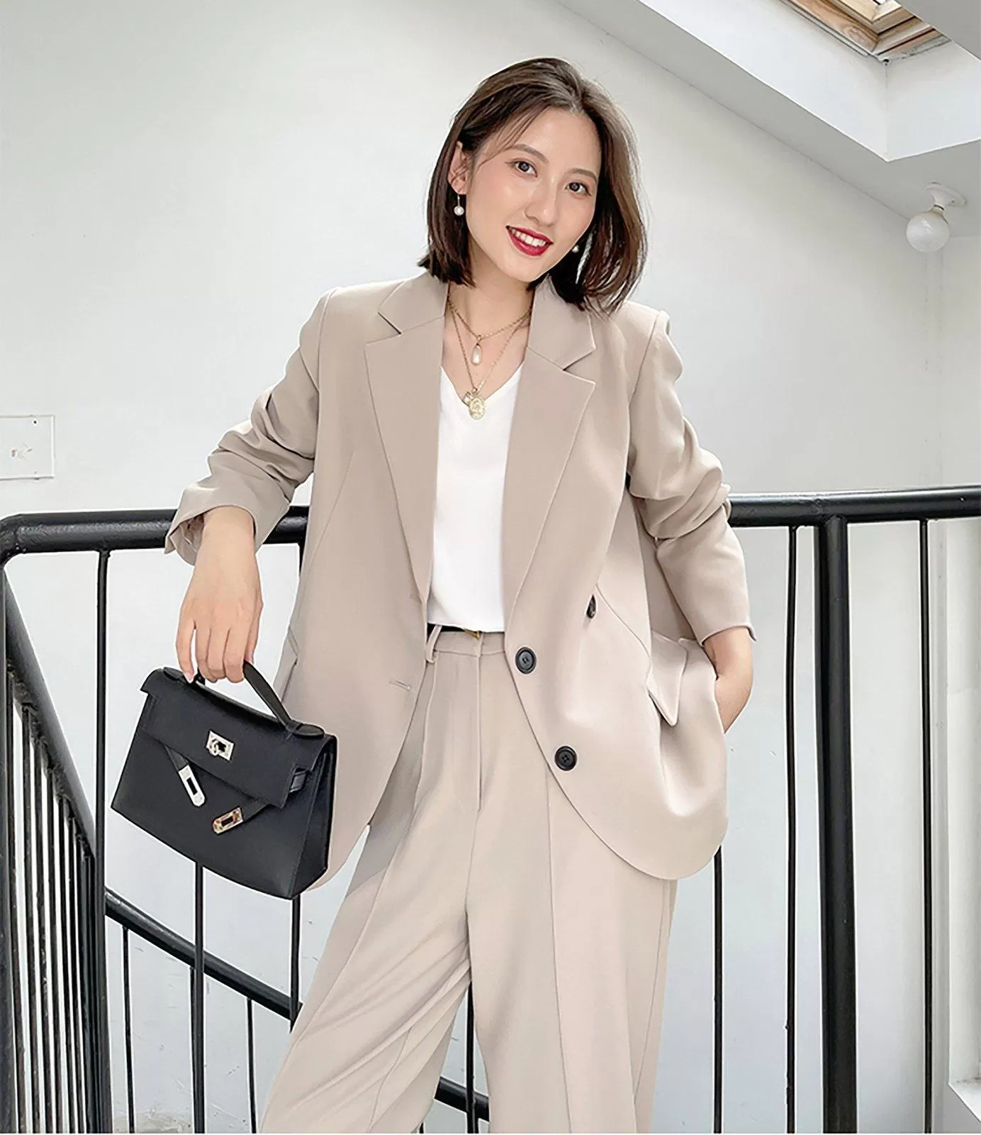 Cassandra Relaxed Blazer & Wide Leg Pants