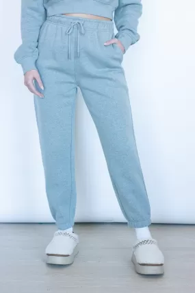 Cozy Plans Heather Grey Fleece Sweatpant