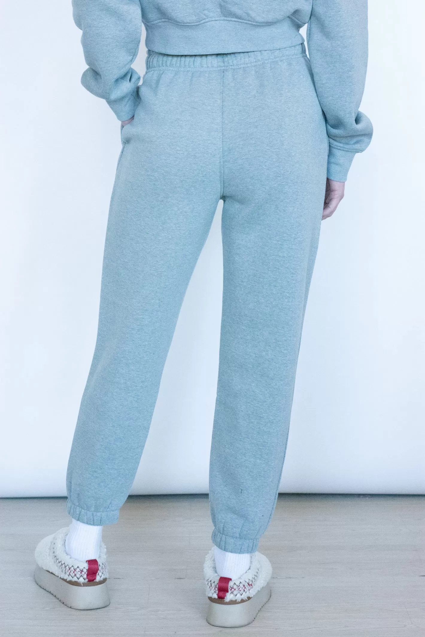 Cozy Plans Heather Grey Fleece Sweatpant