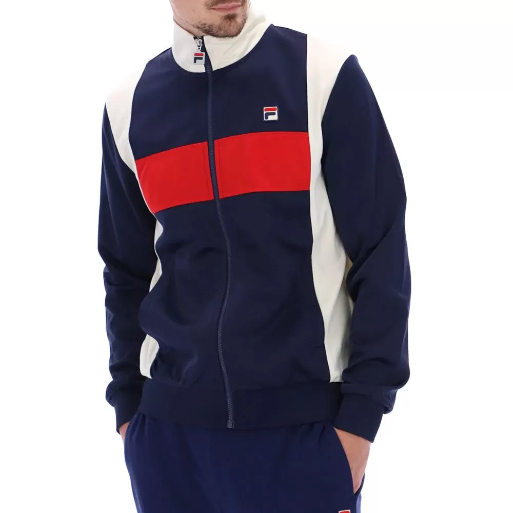 Fila Vintage Andre Colour Blocked Track Jacket - Navy