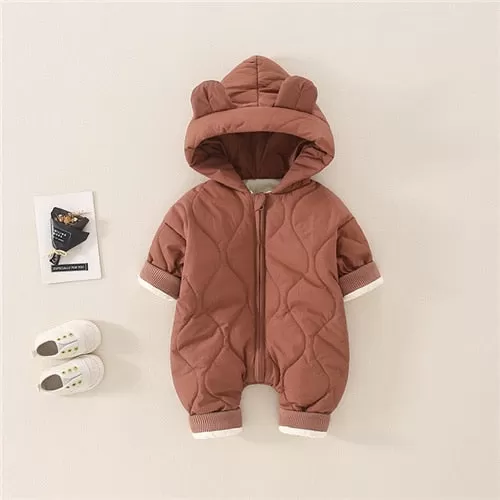 Frosty Adventure Onesie: Hooded Jumpsuit for Snowy Explorers