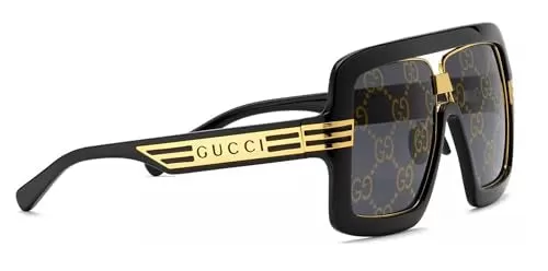 Gucci GG0900S Flat Top Mask Logo Lenses Sunglasses   Bundle with eSHADES Luxury Eyewear Kit