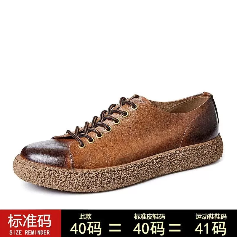 Handmade Soft Leather Oxfords - Men's Casual Shoes QB319