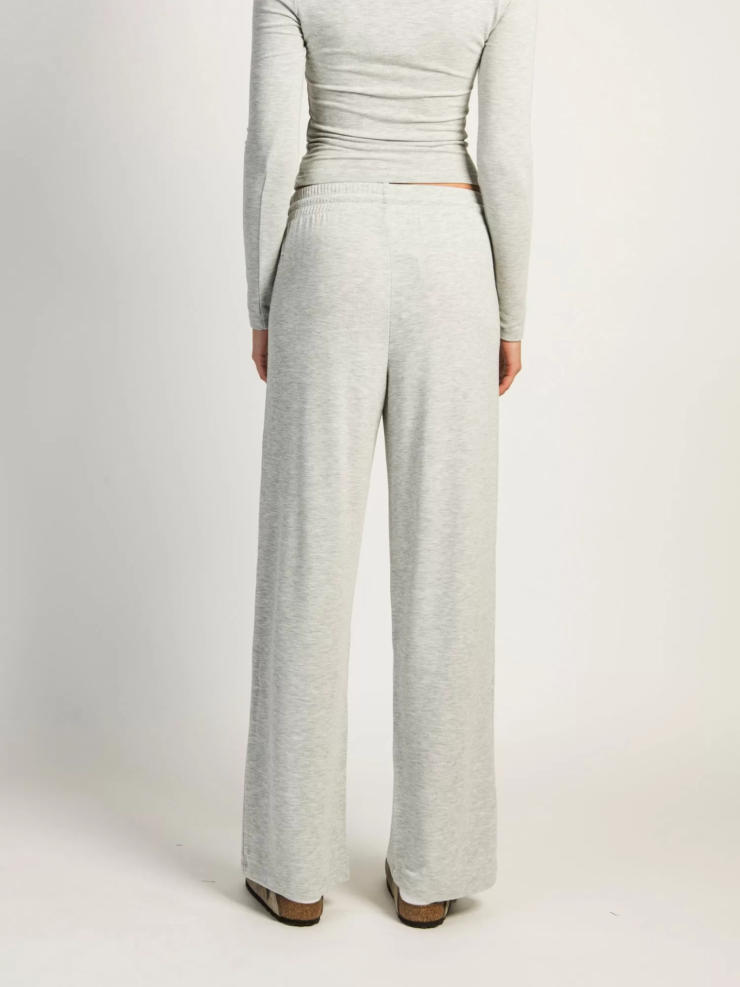 HARLOW MOLLY LOUNGE MELANGE PANT - HEATHER GREY