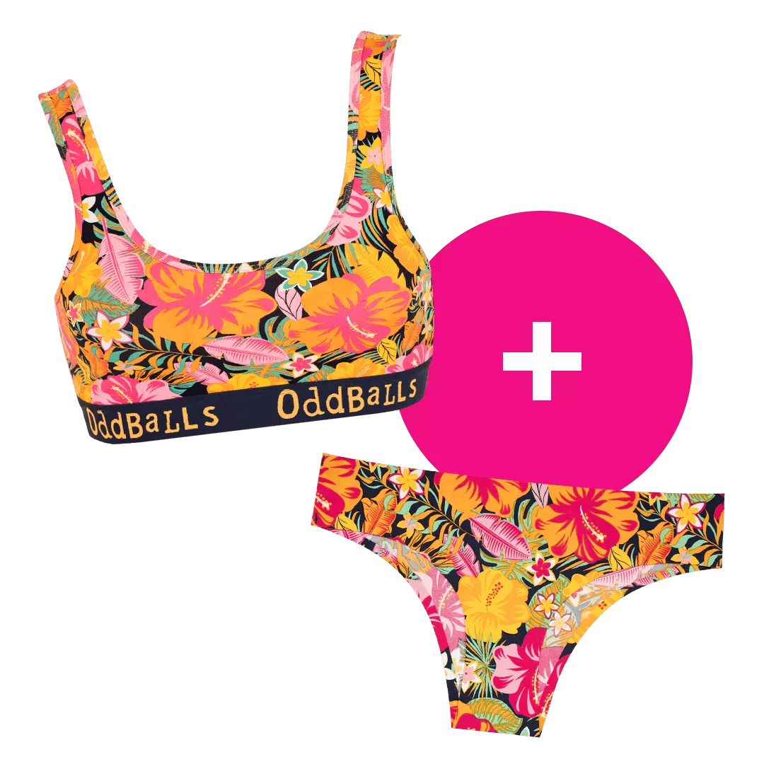 Hibiscus - Women's Bralette and Seamless Brazilian Bundle