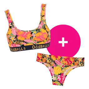 Hibiscus - Women's Bralette and Seamless Brazilian Bundle