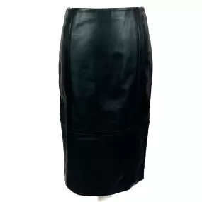 Hugo Boss New Black Lambs Leather Pencil Skirt XS