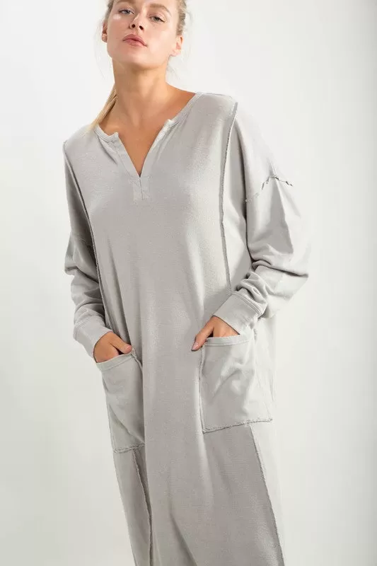 Jane Casual Lounge Dress in Mist