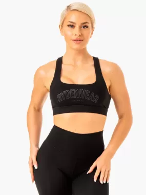 Knockout Racer Back Sports Bra - Black