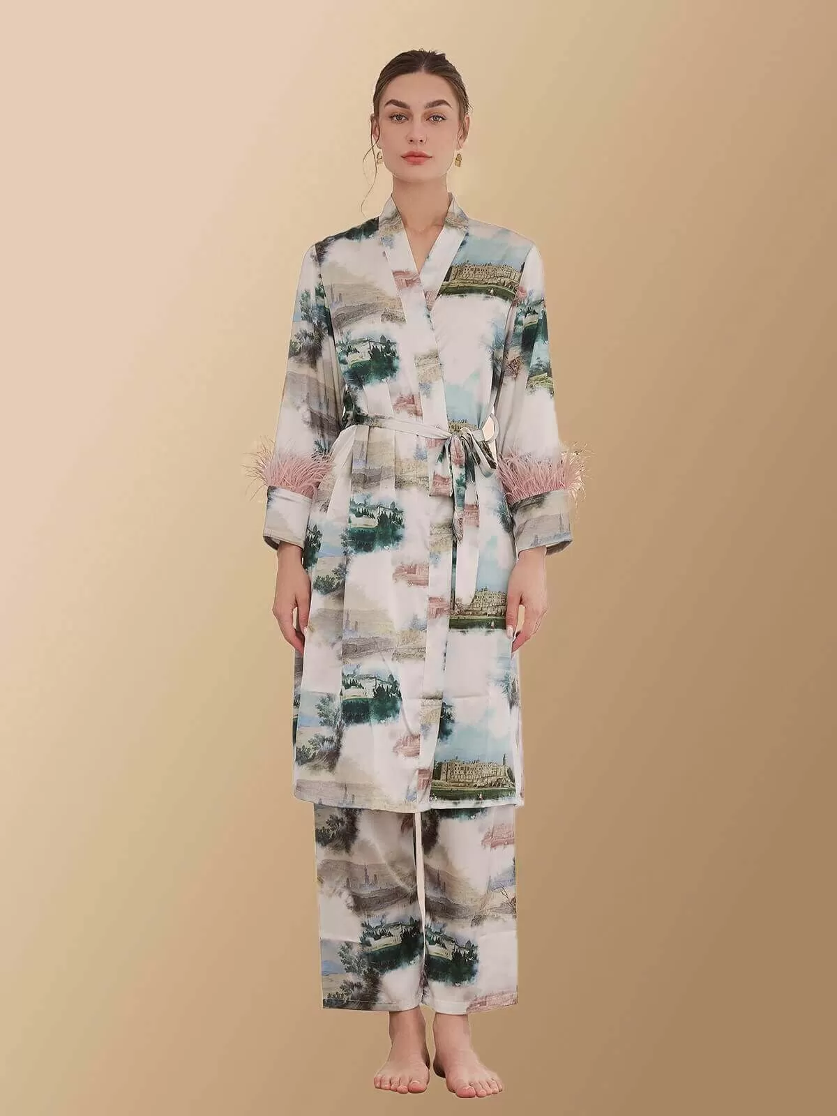 Landscape Pajama Set 3pcs Feather