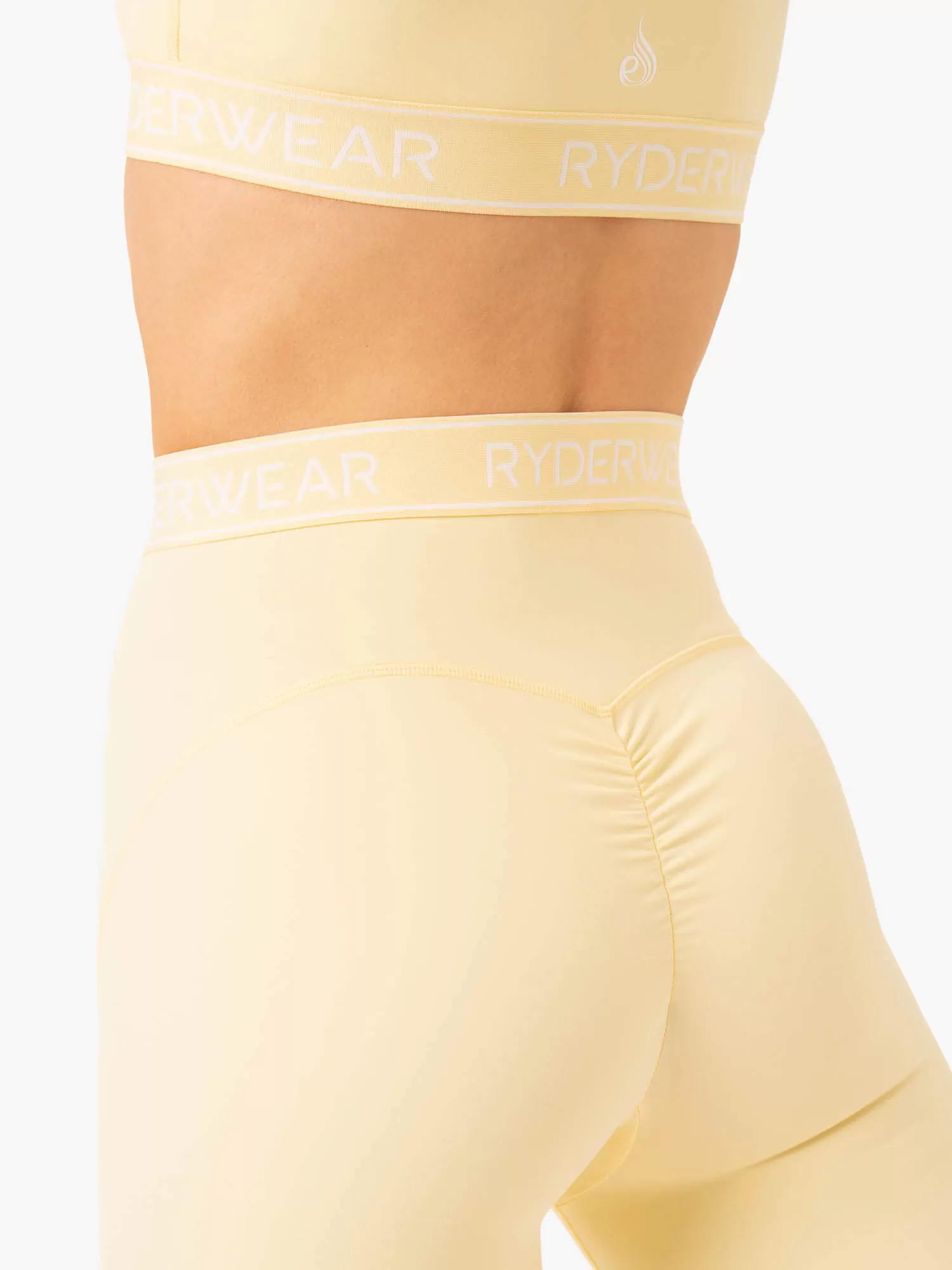 Level Up High Waisted Scrunch Shorts - Butter