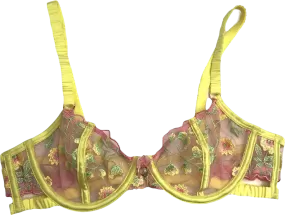 Lounge Underwear Yellow Cassia Intimates Set - Bra And Suspender Belt Only (uk S) UK 32B