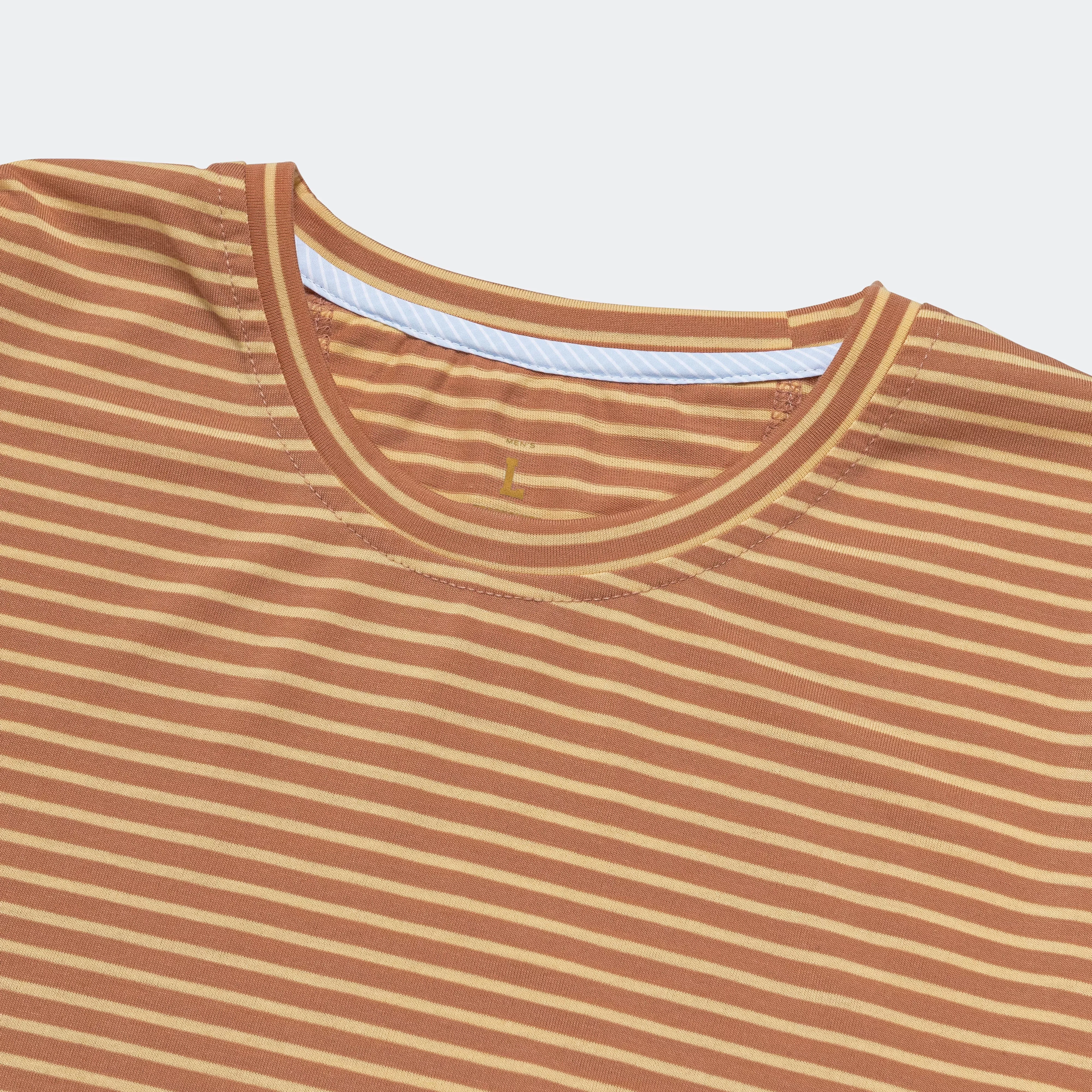 Mens Horizon Long Sleeve - Cork Melon Stripe