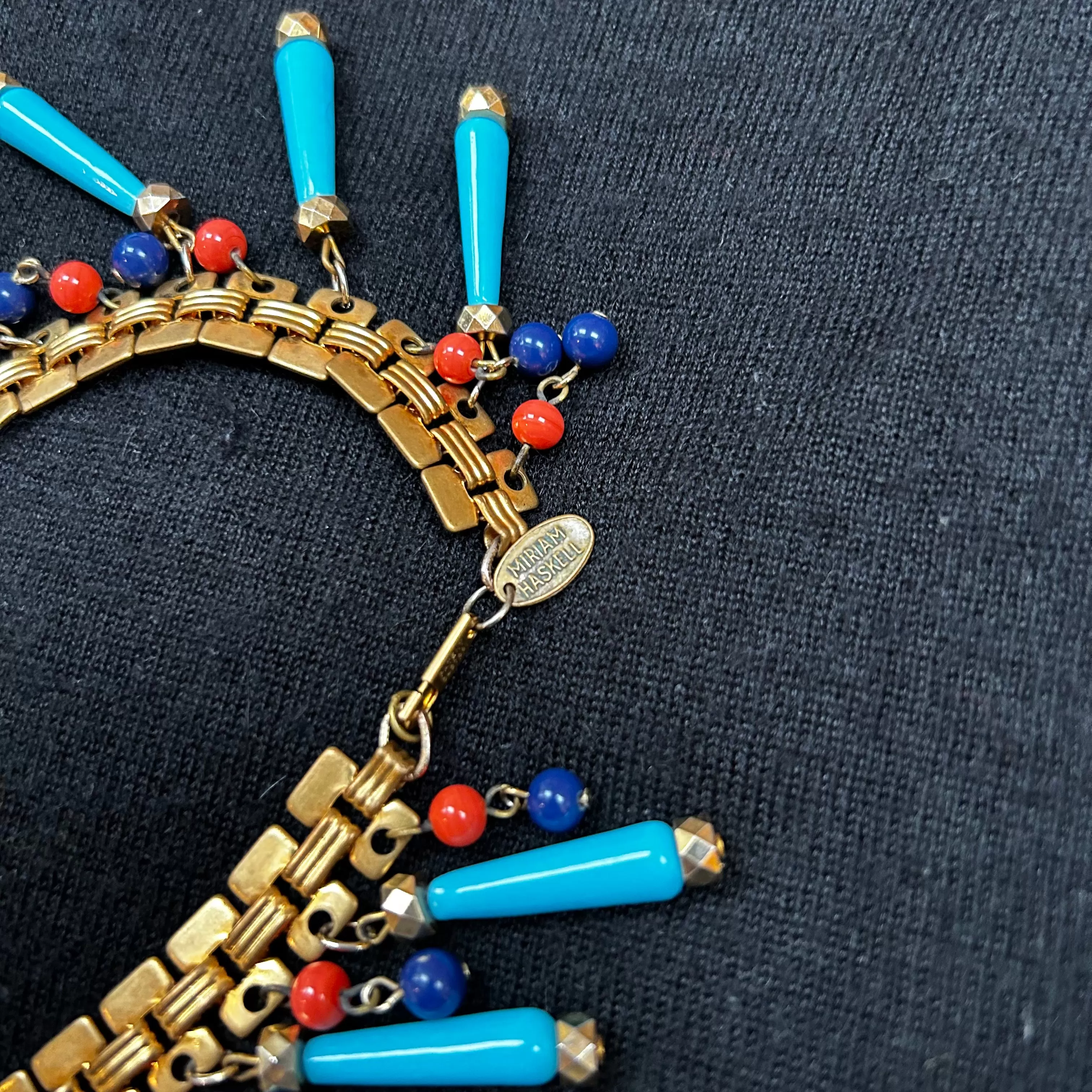 Miriam Haskell Vintage Egyptian Revival Necklace