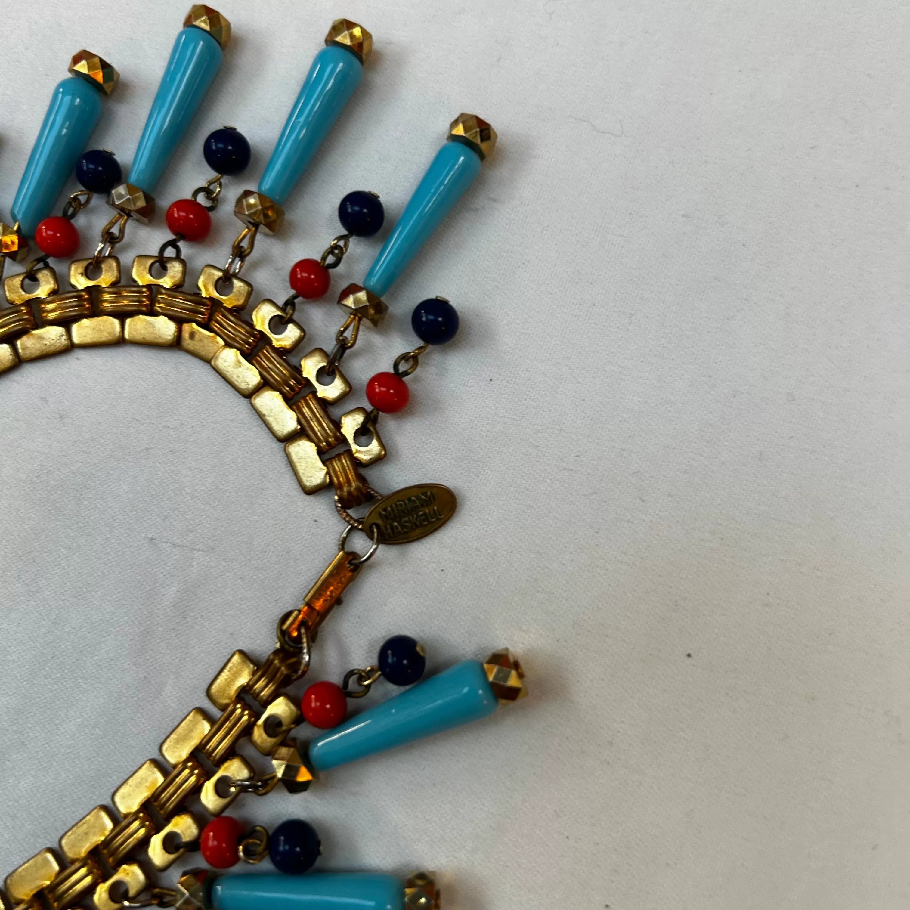 Miriam Haskell Vintage Egyptian Revival Necklace