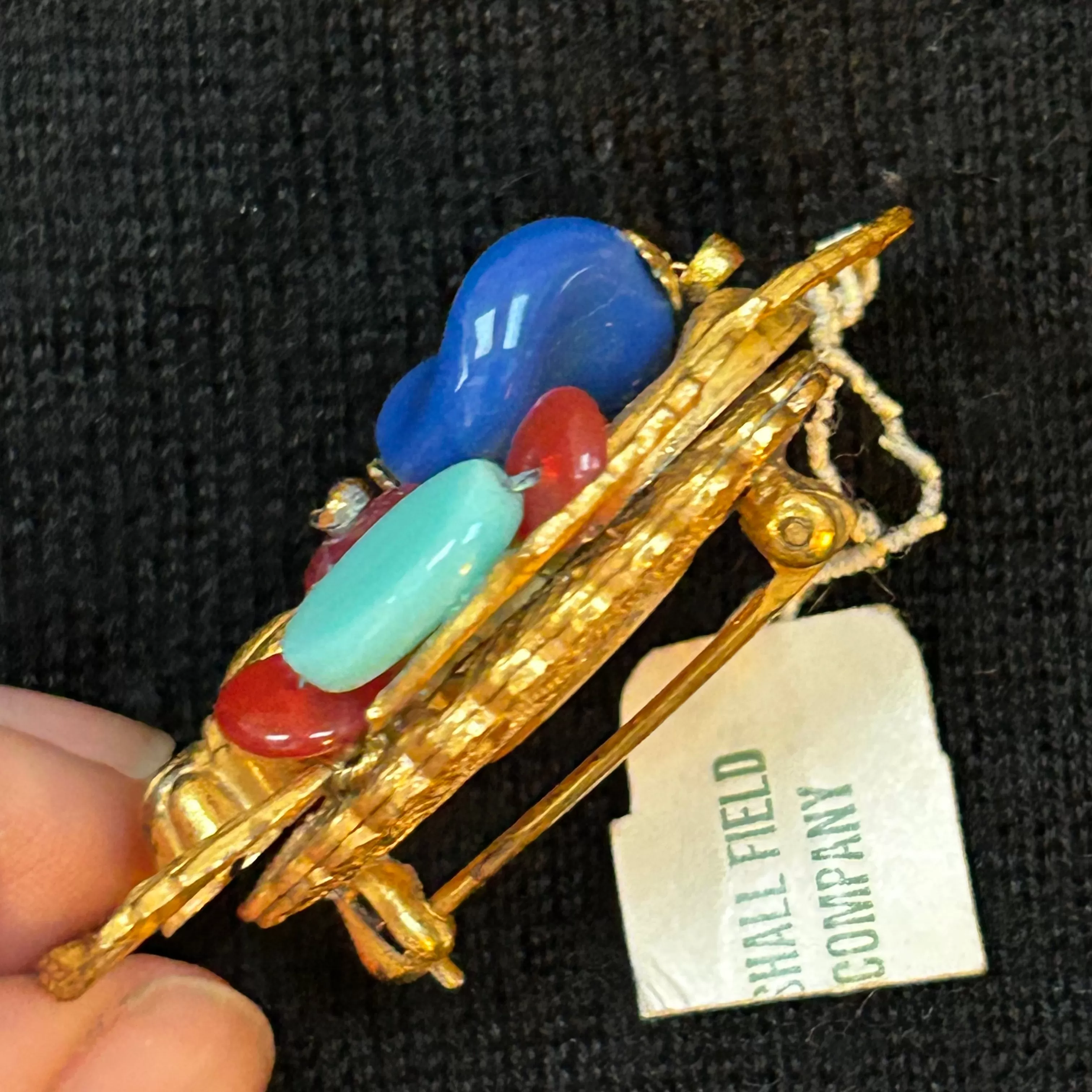 Miriam Haskell Vintage Scarab Beetle Egyptian Revival Brooch