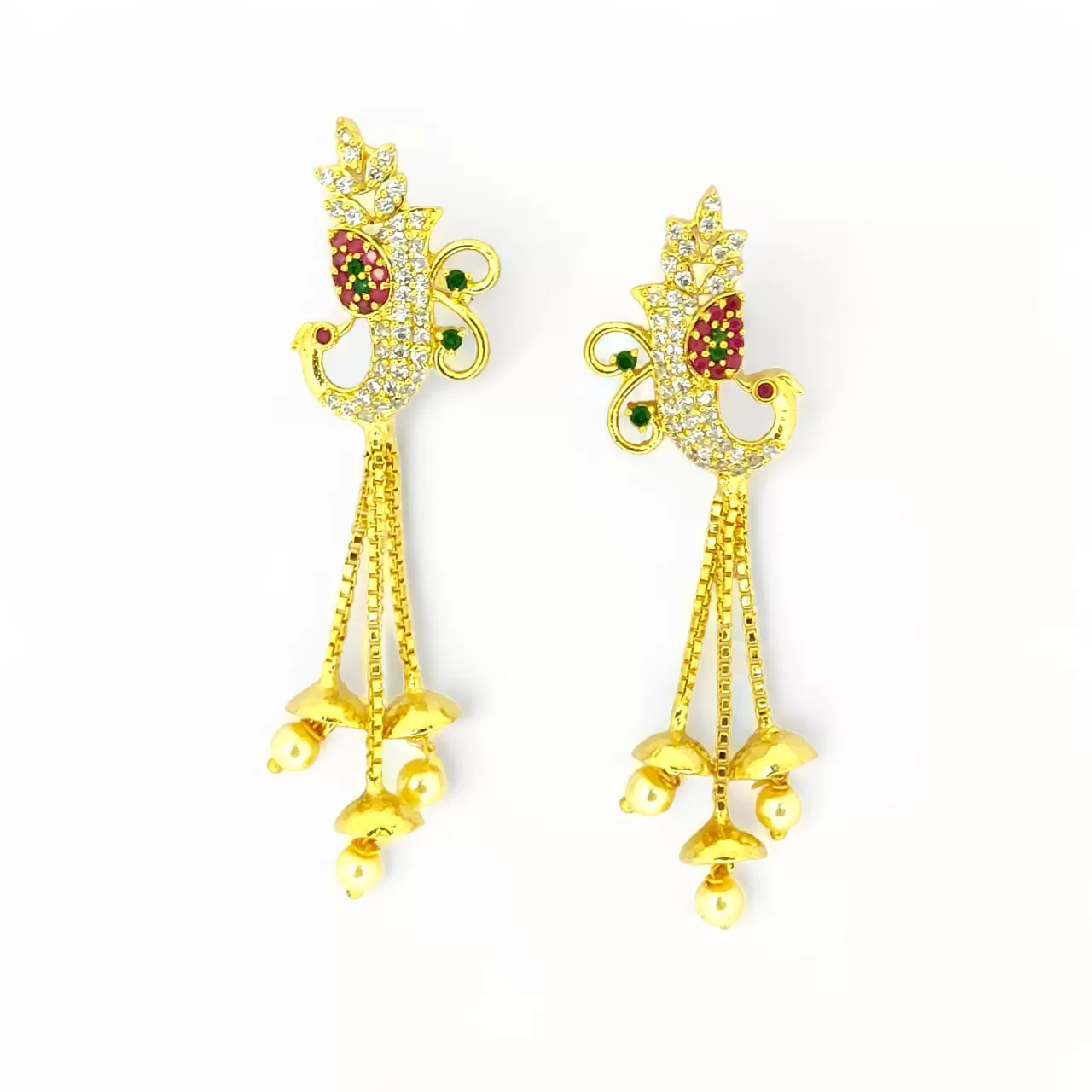 Opulent Garnet Elegance Earrings