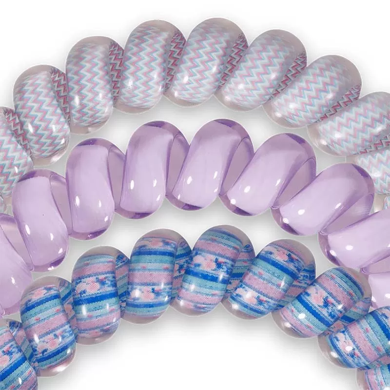 Orchid Oasis Large Hair Tie 3 Pack