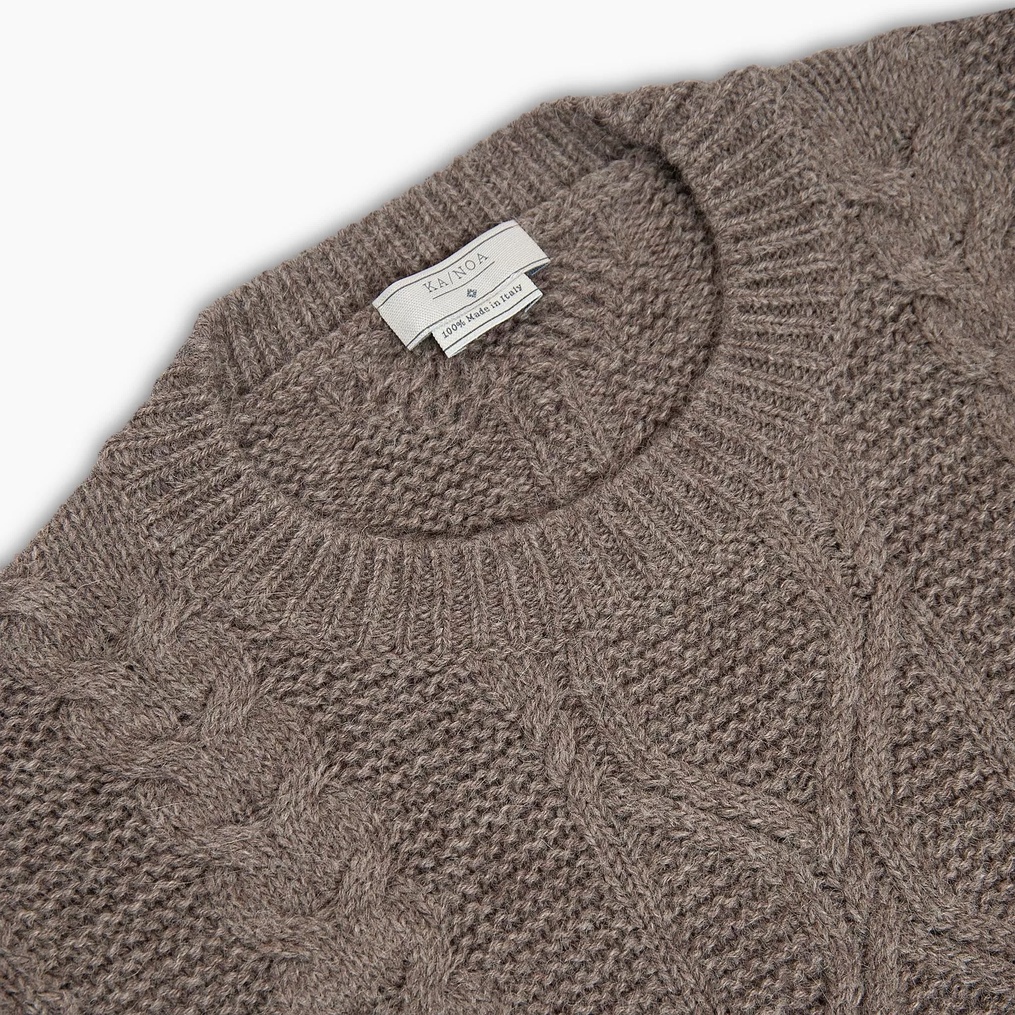 Orson knitted crew neck jumper in alpaca and yak wool