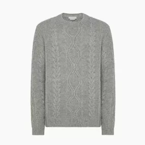 Orson knitted crew neck jumper in alpaca and yak wool