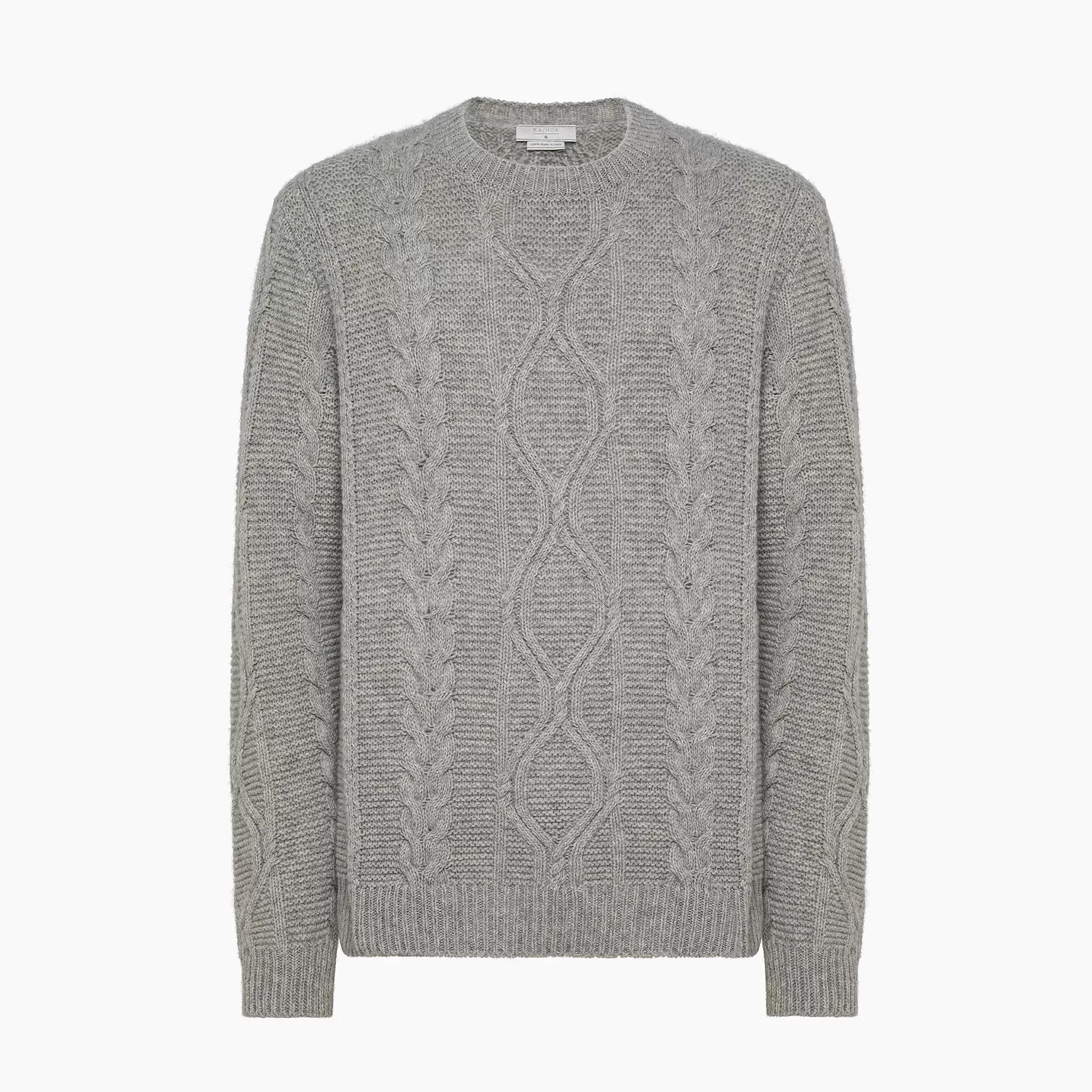 Orson knitted crew neck jumper in alpaca and yak wool