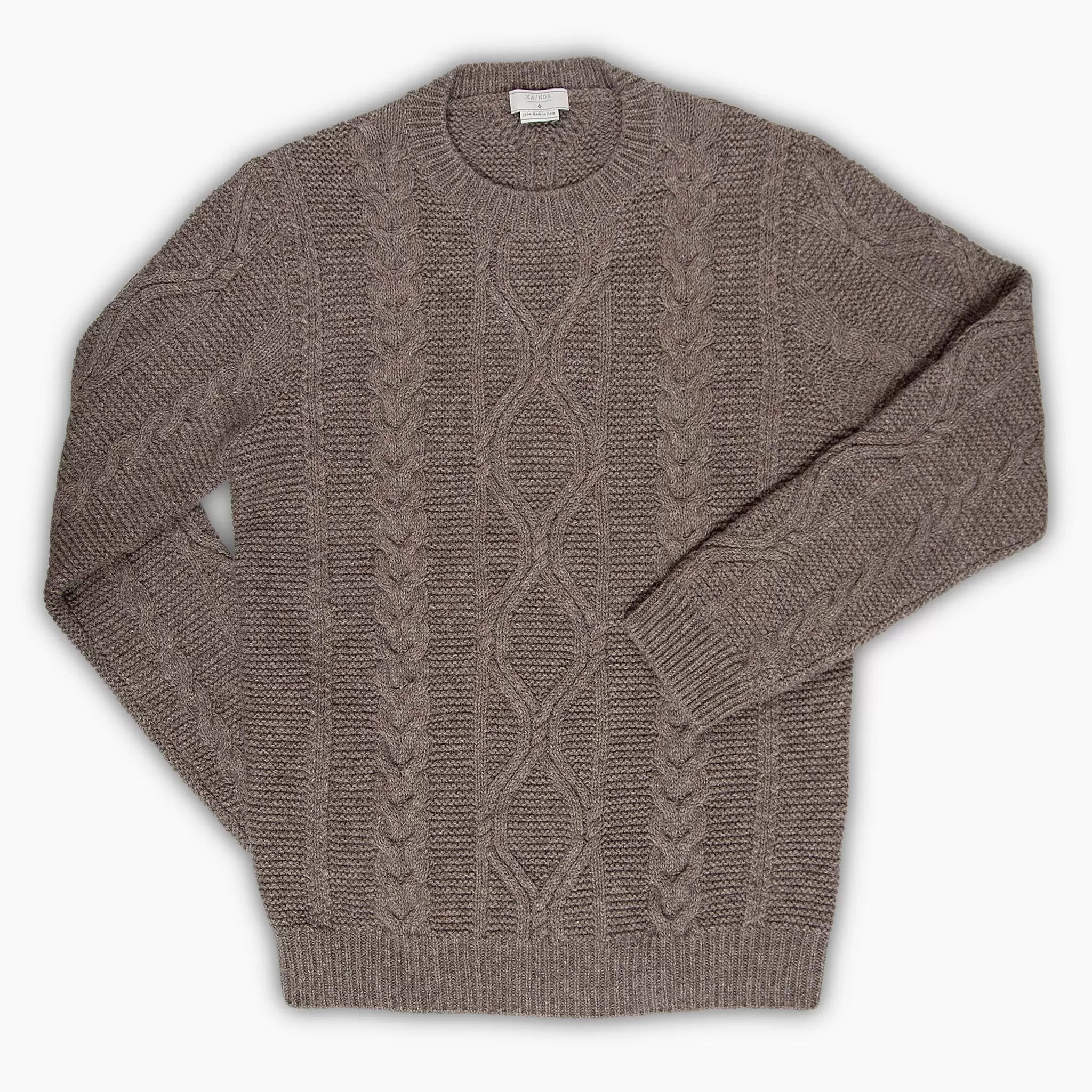 Orson knitted crew neck jumper in alpaca and yak wool