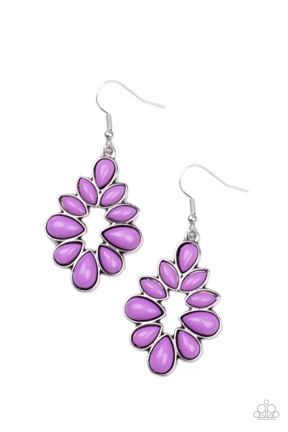 Paparazzi Earrings ~ Burst Into TEARDROPS - Purple