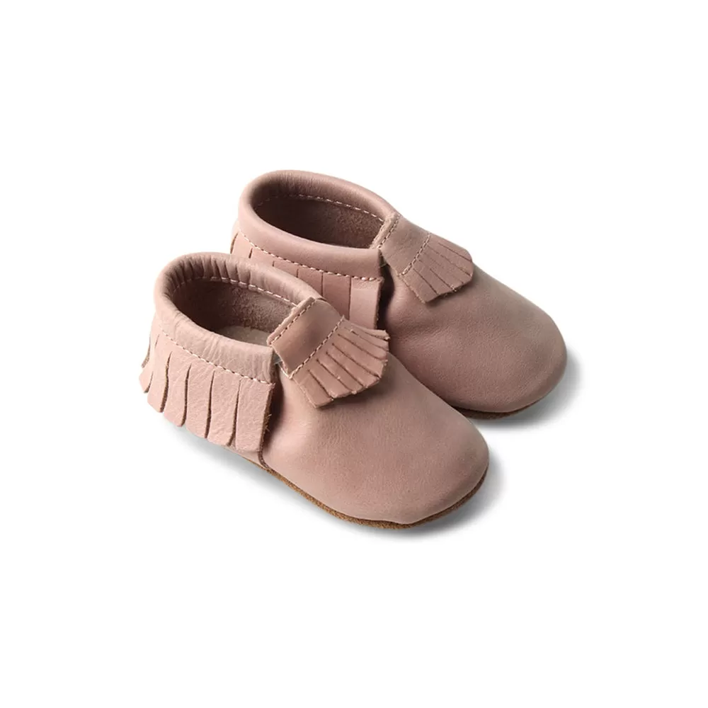 Piglet Baby Fringed Moccasin Shoe