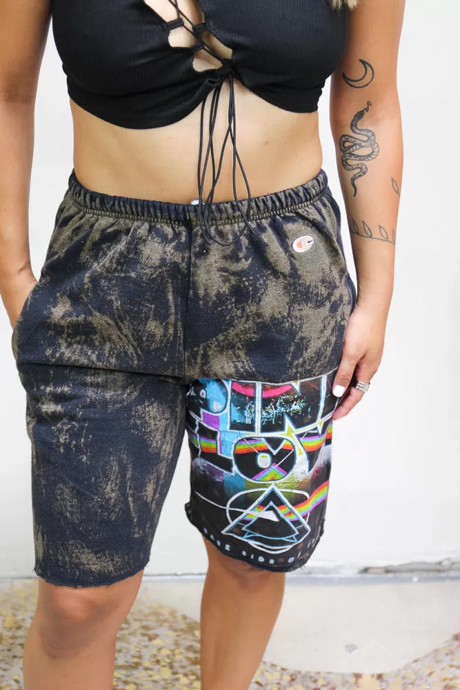 Pink Floyd Acid Wash Sweat Shorts