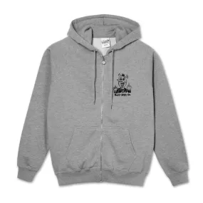 Polar Skate Co. Devil Man Zip Hoodie Heather Grey