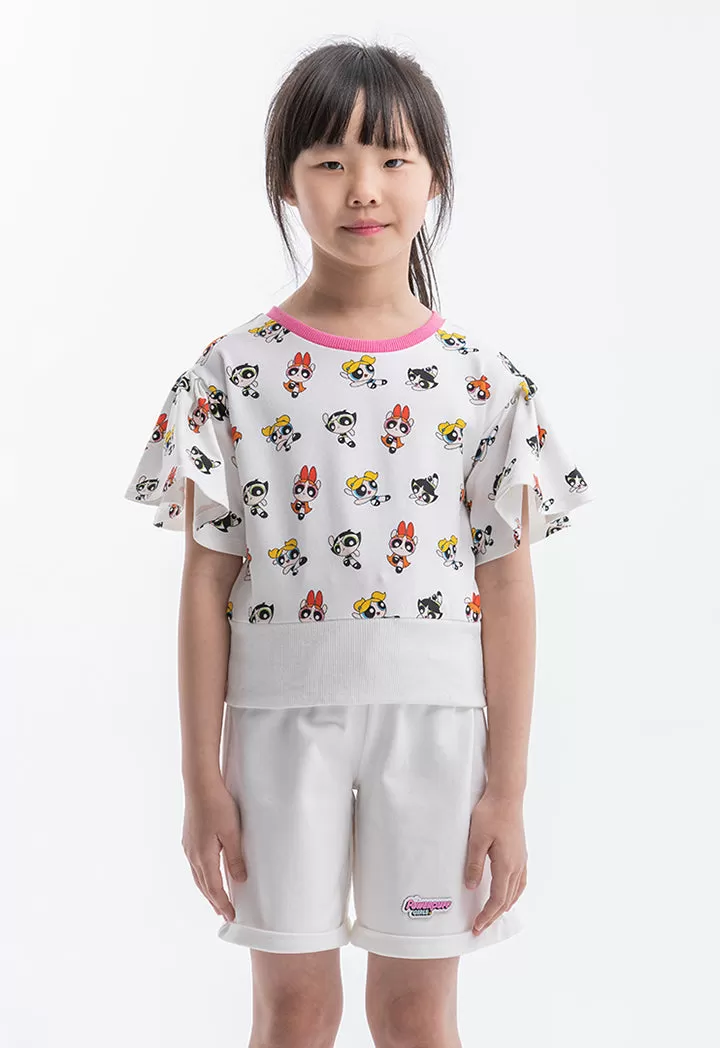 Powerpuff Girls Printed T-Shirt and Shorts Set