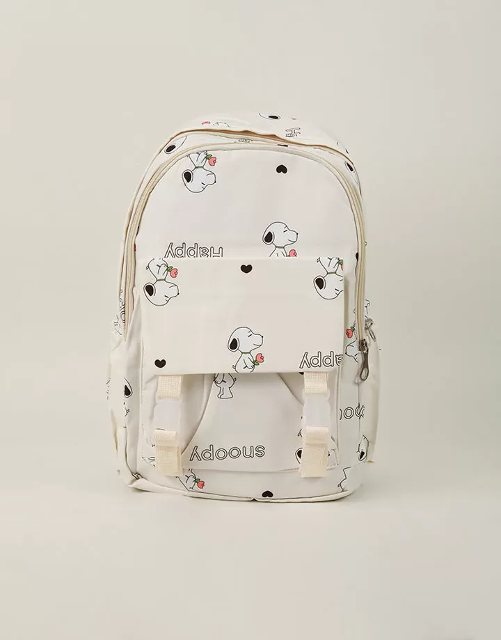 Printed Shoulder School Bag