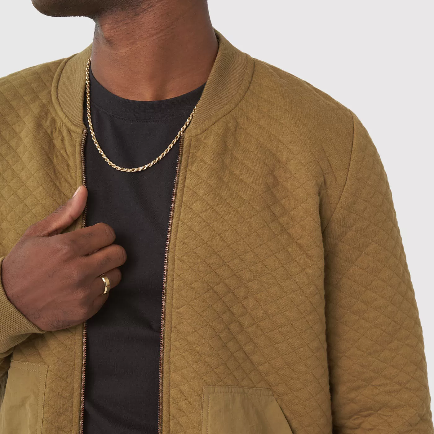 Quilted Bomber Jacket