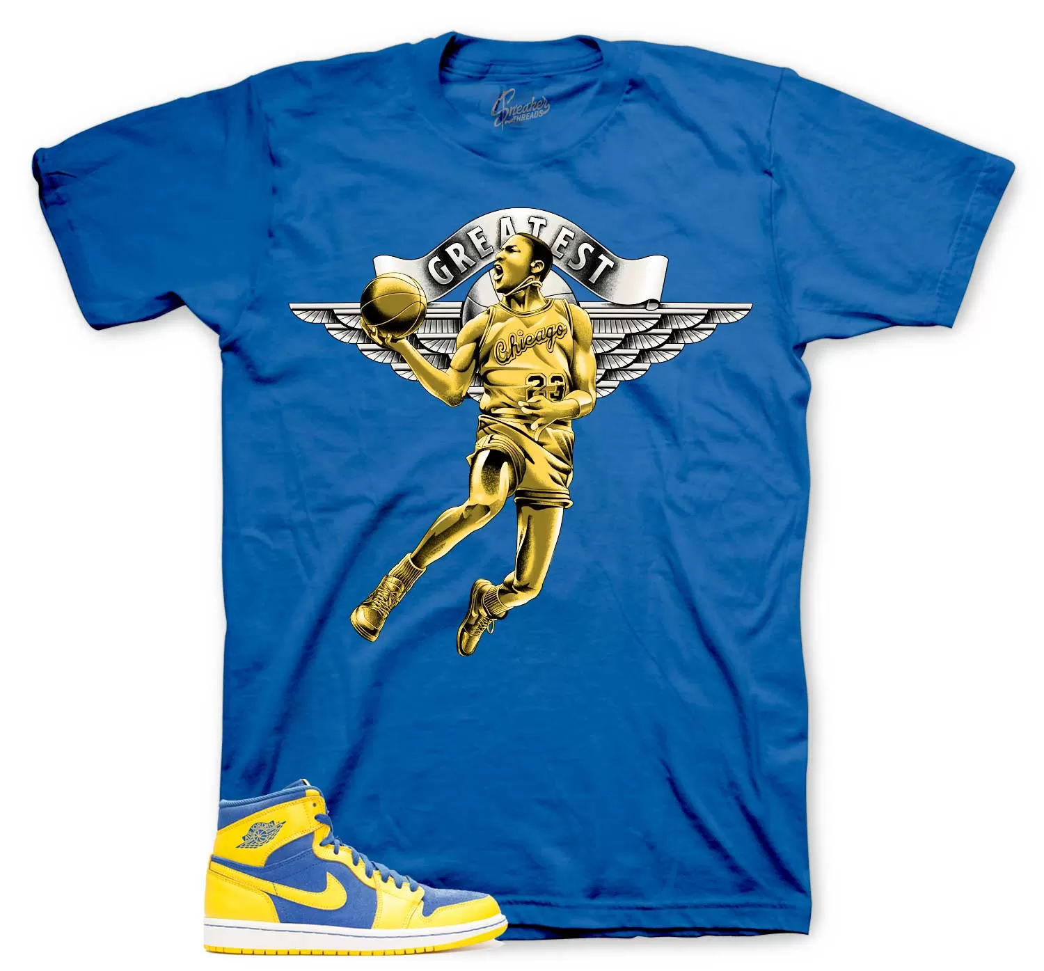 Retro 1 Laney Shirt - Greatest - Royal