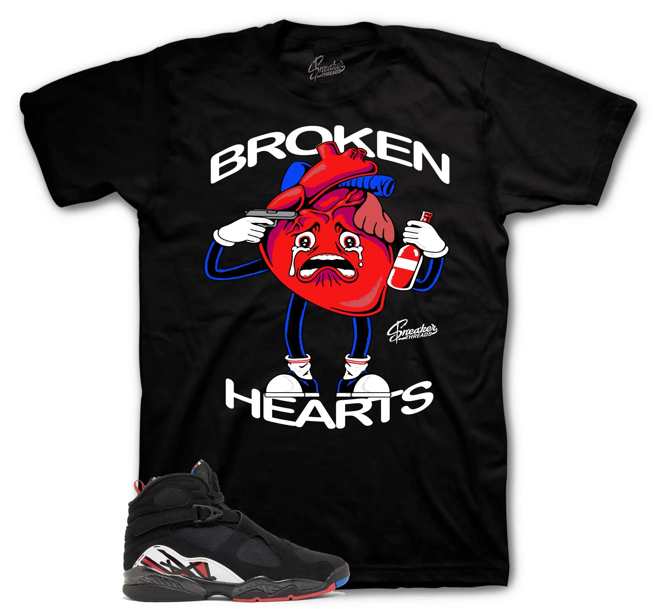 Retro 8 Playoffs Shirt - Broken Hearts