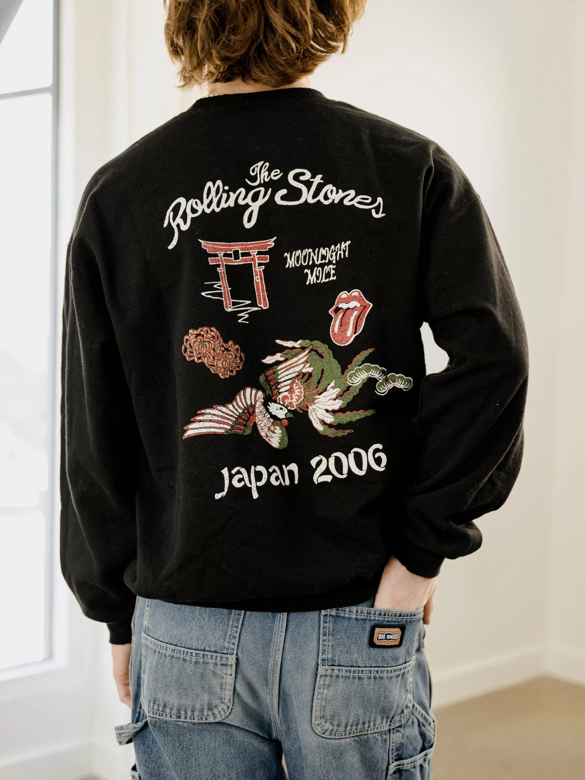 Rolling Stones Japan 2006 Black Thrifted Sweatshirt