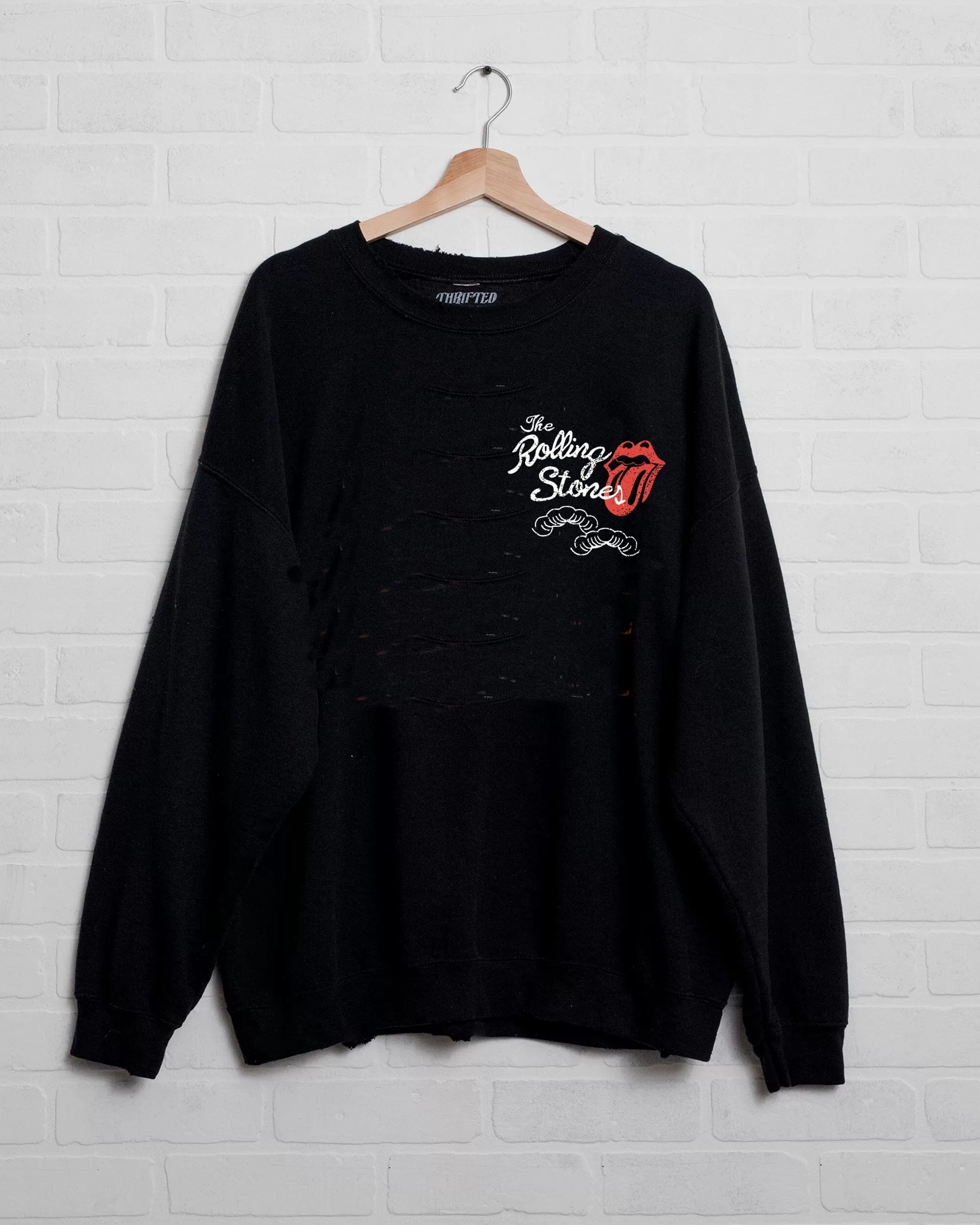 Rolling Stones Japan 2006 Black Thrifted Sweatshirt