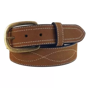 Roper Belt Womens Suede Leather Rust