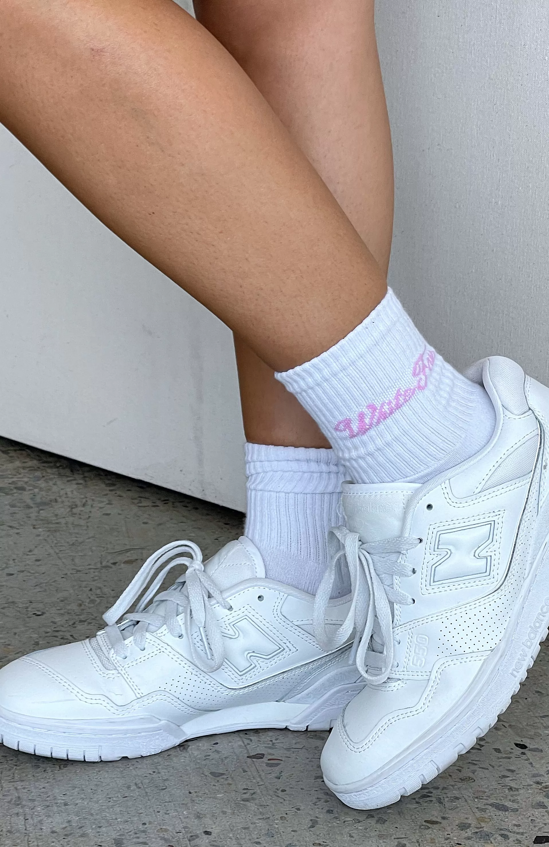 Season 7 Socks White/Pink